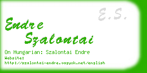 endre szalontai business card